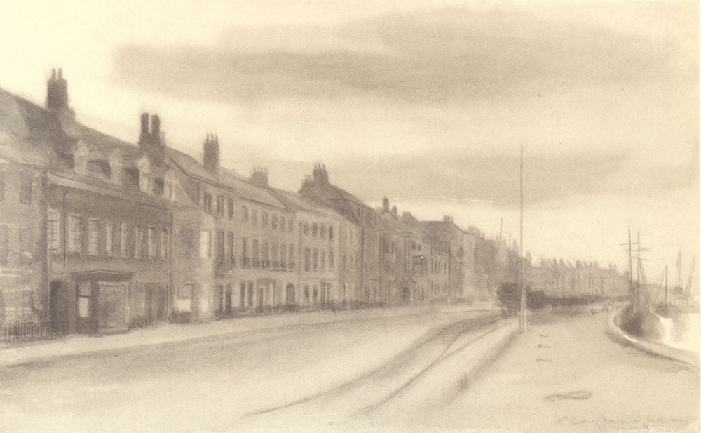 GREAT YARMOUTH. South Quay. Norfolk. By Mona Moore 1947 old vintage print